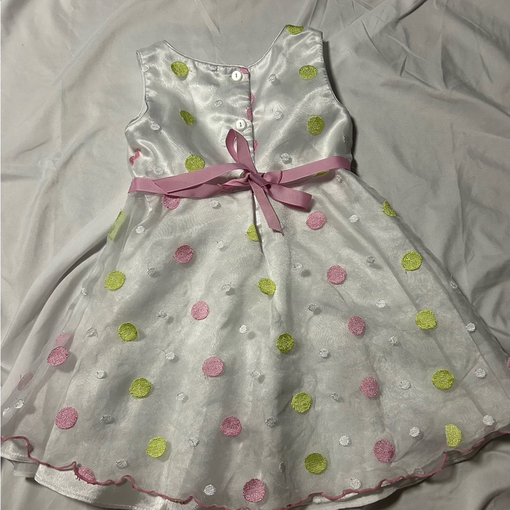 Youngland  Polka Dot Spring Easter Dress  3T Summer Toddler Dress - Picture 10 of 11